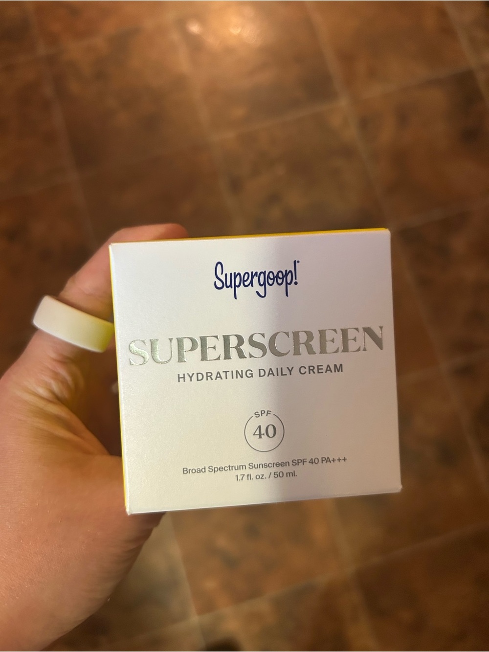 Supergoop! Superscreen Hydrating Daily Cream - White and Yellow Accents